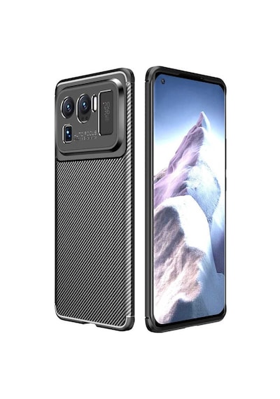 Xiaomi Mi 11 Ultra Kılıf Zore Negro Karbon Tasarım Silikon Kılıf