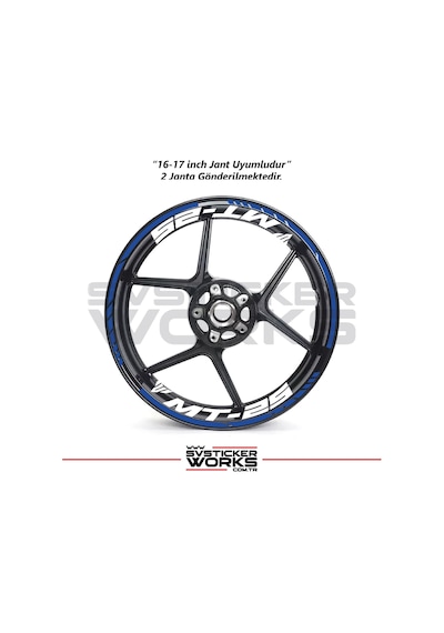 Yamaha Mt-25 Jant Sticker Dış Ve İç Set Sticker Jant Şeridi Mavi