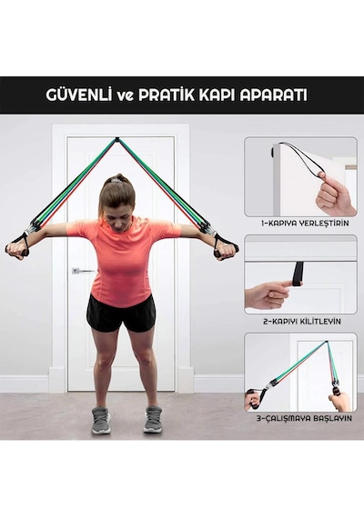 Exeo Pilates Fitness Kondisyon Kardiyo Egzersiz Direnç Lastiği