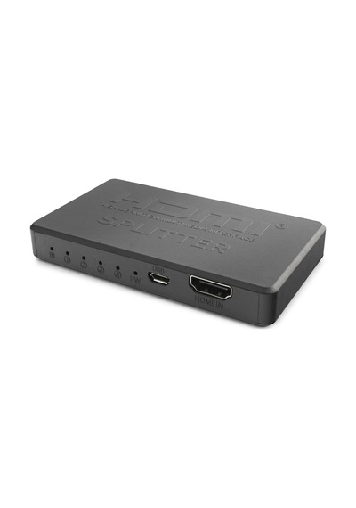 Hadron Hdx1372 Hdmı Splitter 4k 1 In 4 Out Usb Güç Kablolu - Siyah