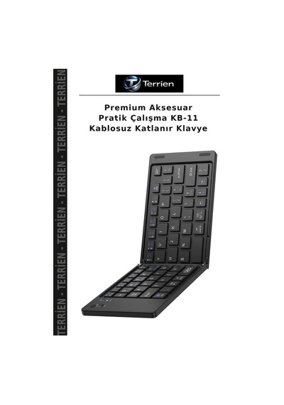 Premium Aksesuar Pratik Çalışma Kb-11 Kablosuz Katlanır Klavye