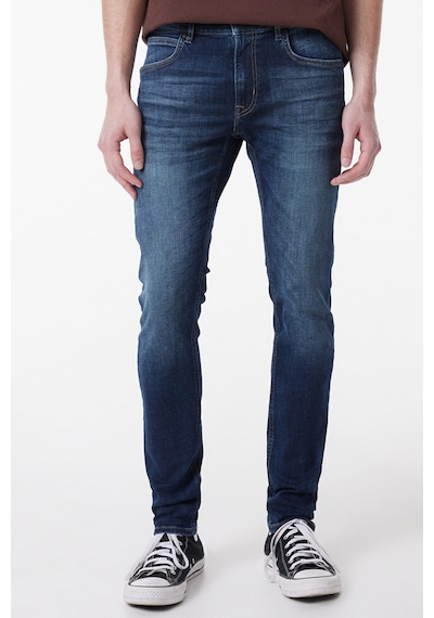 Lee Slim Fit Dar Kesim Düşük Bel Taşlamalı Mavi Esnek Luke Jean Denim Kot Pantolon L71912058 Lacivert