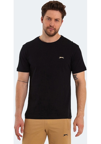 Slazenger PAINT I Erkek Baskılı Siyah Tişört