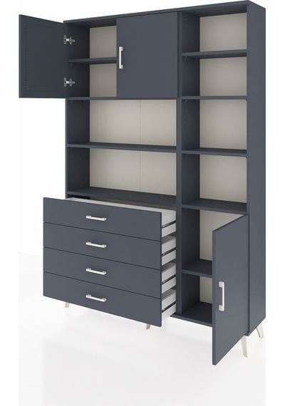 Arges Dolap 9 Raflı 4 Çekmeceli 3 Kapaklı 132x30x195 Antrasit-antrasit/antrasit Antrasıt/antrasıt Arges Dolap 9 Raflı 4 Çekmeceli 3 Kapaklı 132x30x195 Antrasit-antrasit/antrasit Antrasıt/antrasıt
