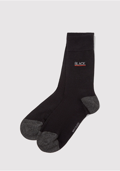 Mavi - Mavi Black Nakışlı Siyah Soket Çorap 0912201-900 Siyah