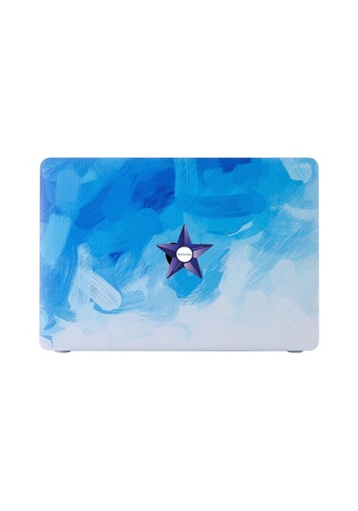 Macbook Air 13 İnç Kılıf A2337 M1 A2179 A1932 Uyumlu Hard Case Sert Kapak Suluboya Desenli Uv Baskılı Koruyucu Kılıf İnce Hafif Laptop Kılıfı Açık Mavi Belirtilmemiş