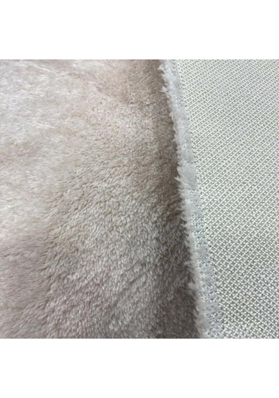 Sarar Krem Dokuma Halı Peluş Yumuşak Tavşan Tüyü Hissi Kaymaz