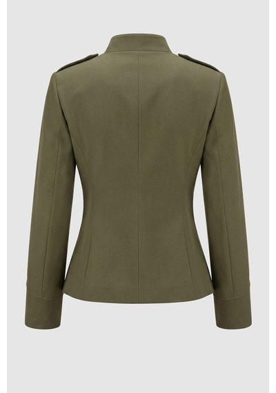 Thalure Kadın Haki Süslü Fit Blazer