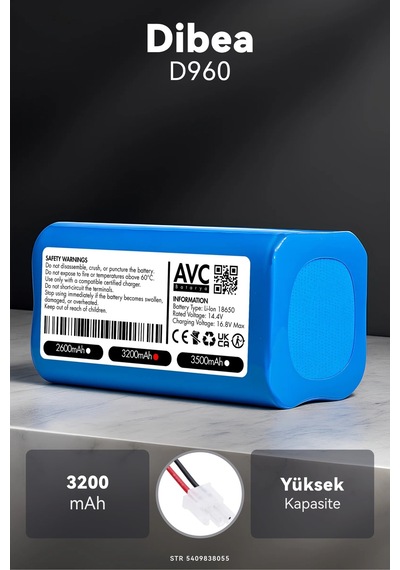 Dibea D960 3200mah Robot Süpürge Bataryası G.g