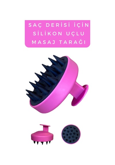 Silikon Uçlu Saç Derisi Masaj Tarağı Karışık