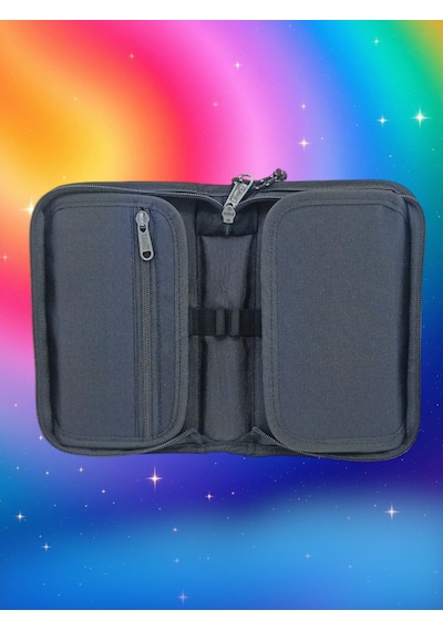 Elegance Okapi Kalem Çantası Tek Katlı Siyah Okp-123 Çok Renkli
