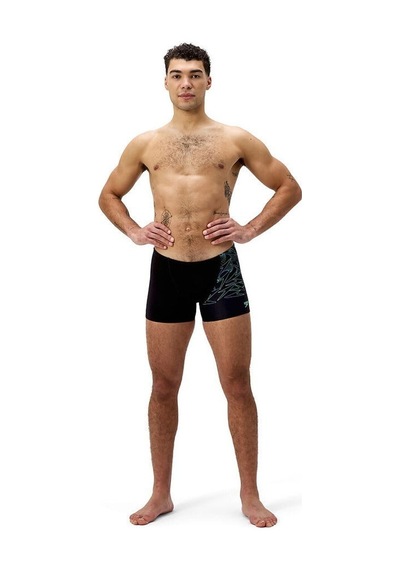 Speedo Hyperboom V Cut Aquashort Erkek Yüzücü Mayosu Siyah