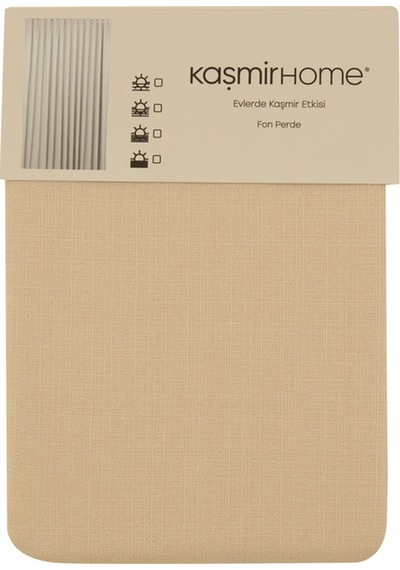 Kaşmir Home Perla Keten Fon Perde Açık Bej 150x270 Cm Açık Bej