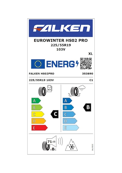 Falken 225/55 R19 103V XL EuroWinter HS02 PRO Kış Lastiği 2026