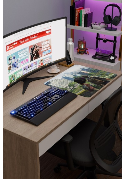 The Last Of Us Kaymaz Dikişli Kauçuk Oyuncu Mousepad V5 - 48x40 Xl Gaming Mouse Pad Fare Altlığı