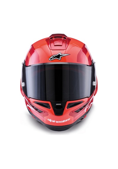 Alpinestars Supertech R10 Carbon Arius Spor Motosiklet Kaskı Siyah Beyaz Kırmızı Siyah - Beyaz - Kırmızı