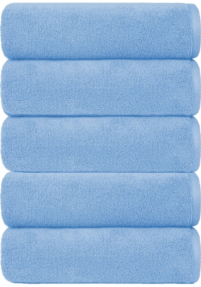 5 Li El Yüz Otel Havlusu 50x85 Cm Renkli 16/1 Avs 200 Gr Mavi