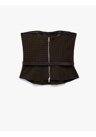 Koton Hafif Peplum Fermuarlı Kemerli Straplez Kolsuz Ekoseli Korse Büstiyer Kahverengi Ekose 7wak30044uw Kahverengi Ekoseli Koton Hafif Peplum Fermuarlı Kemerli Straplez Kolsuz Ekoseli Korse Büstiyer Kahverengi Ekose 7wak30044uw Kahverengi Ekoseli