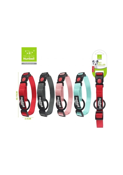 Nunbell Ayarlanır Kilitli Mekanizmalı Orta Irk Boyun Tasması 2cm Kalınlık Çok Renkli