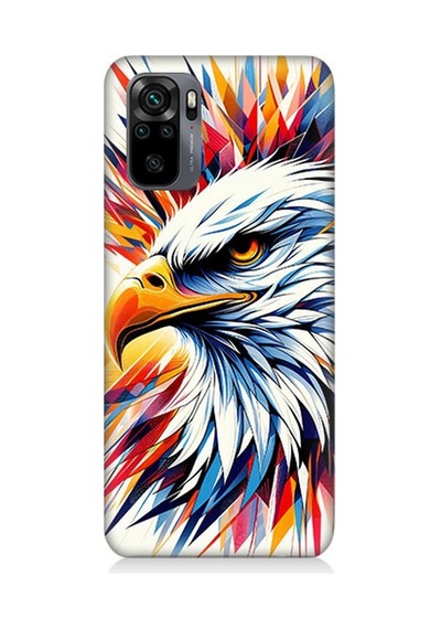 Xiaomi Redmi Note 10 Uyumlu Renkli Kartal Sıçrayışı Desenli Silikon Kılıf Çok Renkli