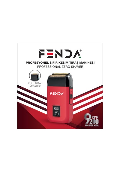 Fenda Profesyonel Sıfır Kesim Tıraş Makinesi Kırmızı Fndsklks0008rd