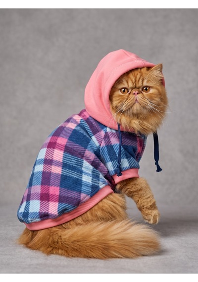Marshmellow Kapşonlu Polar Ceket Sıcak Tutan Yumuşak Kedi Kıyafeti