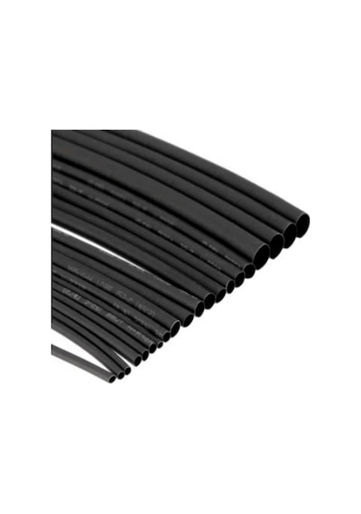 7mm Isı İle Daralan Siyah Makaron 5 Metre, Daralma Oranı 2/1, Çalışma -55/+125 Derece