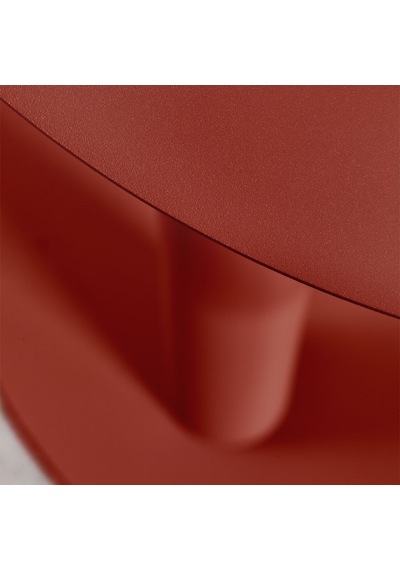 Paledin Design Magna Yan Sehpa Modern Yuvarlak Çelik Koltuk Yanı Sehpası Granit Grisi 40x40x50 Cm Terracota