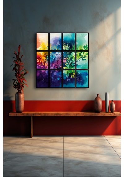 12 Parça Renkler Çiçek Çerçeve Görünümlü Mdf Tablo Duvar Süsü Hediyelik Eşya 45cm X 85cm Renkli - 606150469 Renkli 12 Parça Renkler Çiçek Çerçeve Görünümlü Mdf Tablo Duvar Süsü Hediyelik Eşya 45cm X 85cm Renkli - 606150469 Renkli