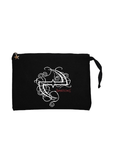 Evanescence Logo Siyah Clutch Astarlı Cüzdan / El Çantası Siyah