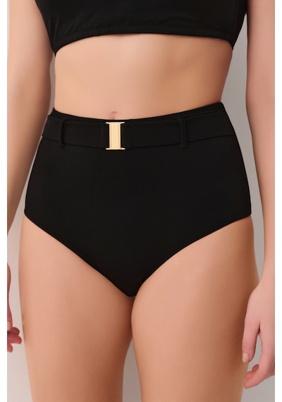 Suwen Yüksek Bel Kemerli Bikini Alt Sbn26550012 Siyah