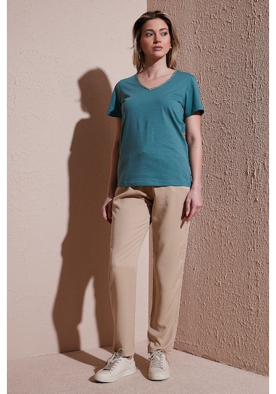 Fashion Friends Bayan Pantolon 25y0477k1 Bej Bej