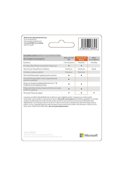 Mıcrosoft 365 Bireysel Türkçe