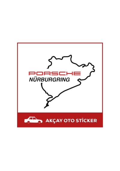 Porsche Nürburgring Sticker Porsche Sticker Harita Oto Sticker