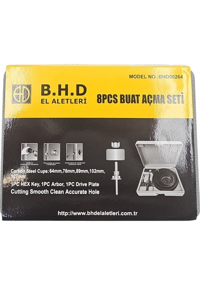 Fixonic B.h.d Bhd00264 Buat Panç Açma Seti 8 Parça 64-76-89-102-127mm