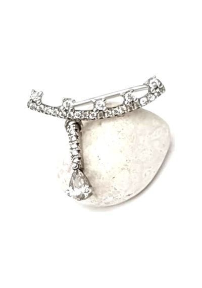 Pırlanta Işıltısında Zirkon Taşlı Gümüş Earcuff Tek Küpe N11.75981