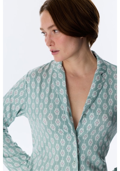 Penti Açık Yeşil Alia Green Düğmeli Gömlek Pantolon Pijama Takımı