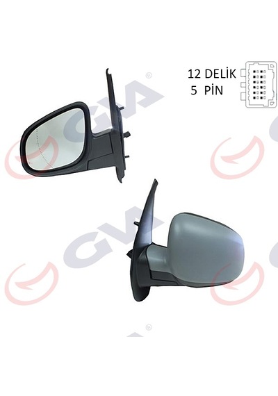 Dış Dikiz Aynası Sol Kangoo-cıtan 13 Elektrikli Isıtmalı Astarlı Asferik 5 Fiş V