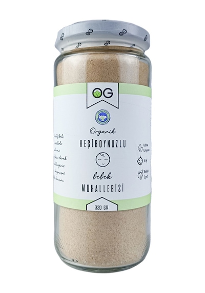 OG natural Organik Keçiboynuzlu Bebek Muhallebisi Karışımı 320 G +8 Ay