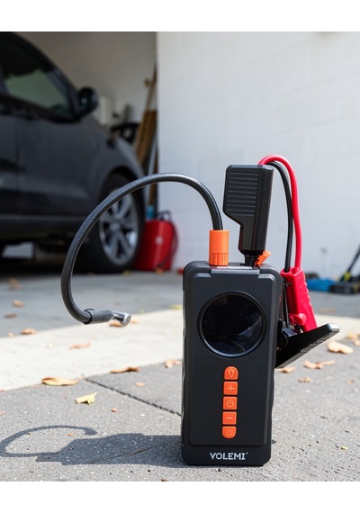 Dijital Araç Kompresörü 4 Fonksiyonlu Akü Takviye Lastik Şişirme Powerbank Ve Led El Feneri 0