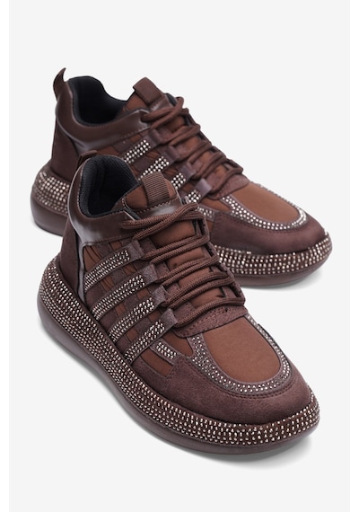 Mubiano Kadın Paraşüt Sneaker Süet Detaylı Taşlı Günlük Spor Ayakkabı Vona Kahverengi Mubiano Kadın Paraşüt Sneaker Süet Detaylı Taşlı Günlük Spor Ayakkabı Vona Kahverengi