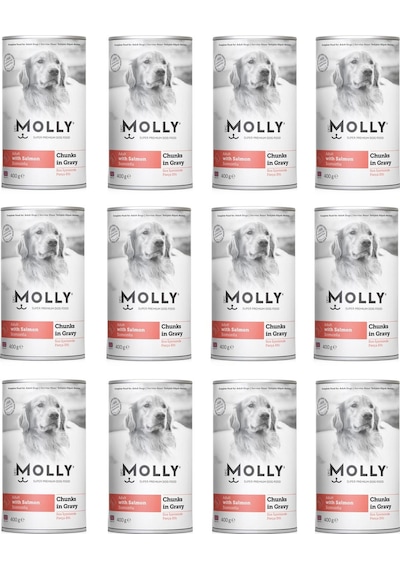 Molly Somonlu Soslu Köpek Konservesi 400 G X 12 Adet