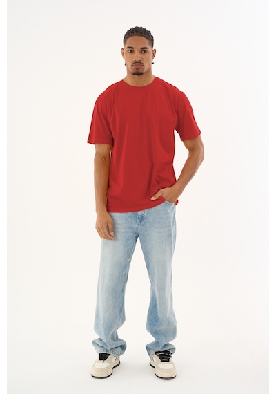 Dechers Erkek %100 Organik Pamuklu Yumuşak Dokulu Comfort Fit Bisiklet Yakalı T-shirt E222 Kırmızı Dechers Erkek %100 Organik Pamuklu Yumuşak Dokulu Comfort Fit Bisiklet Yakalı T-shirt E222 Kırmızı