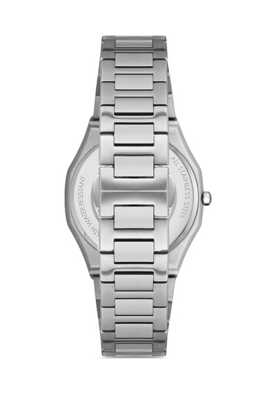 Nacar Safir Cam Gümüş Erkek Kol Saati Nc34-290356-abm Metalik Gri