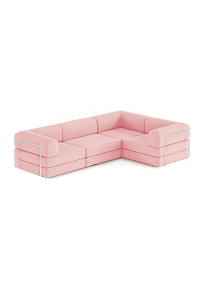 Modüler Legom L Koltuk Pembe