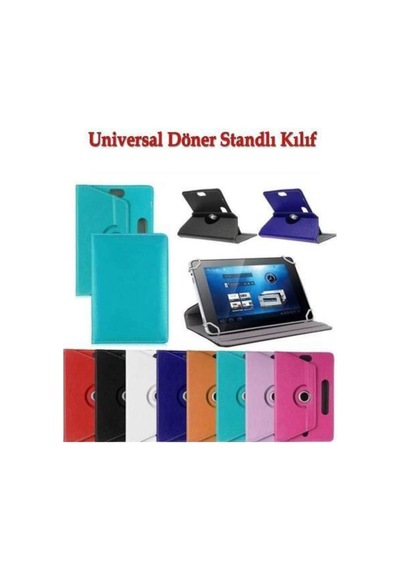 Fuchsia Galaxy Tab A 8.0" Inç T290 İle Uyumlu Dönerli Standlı Tablet Kılıfı Diğer