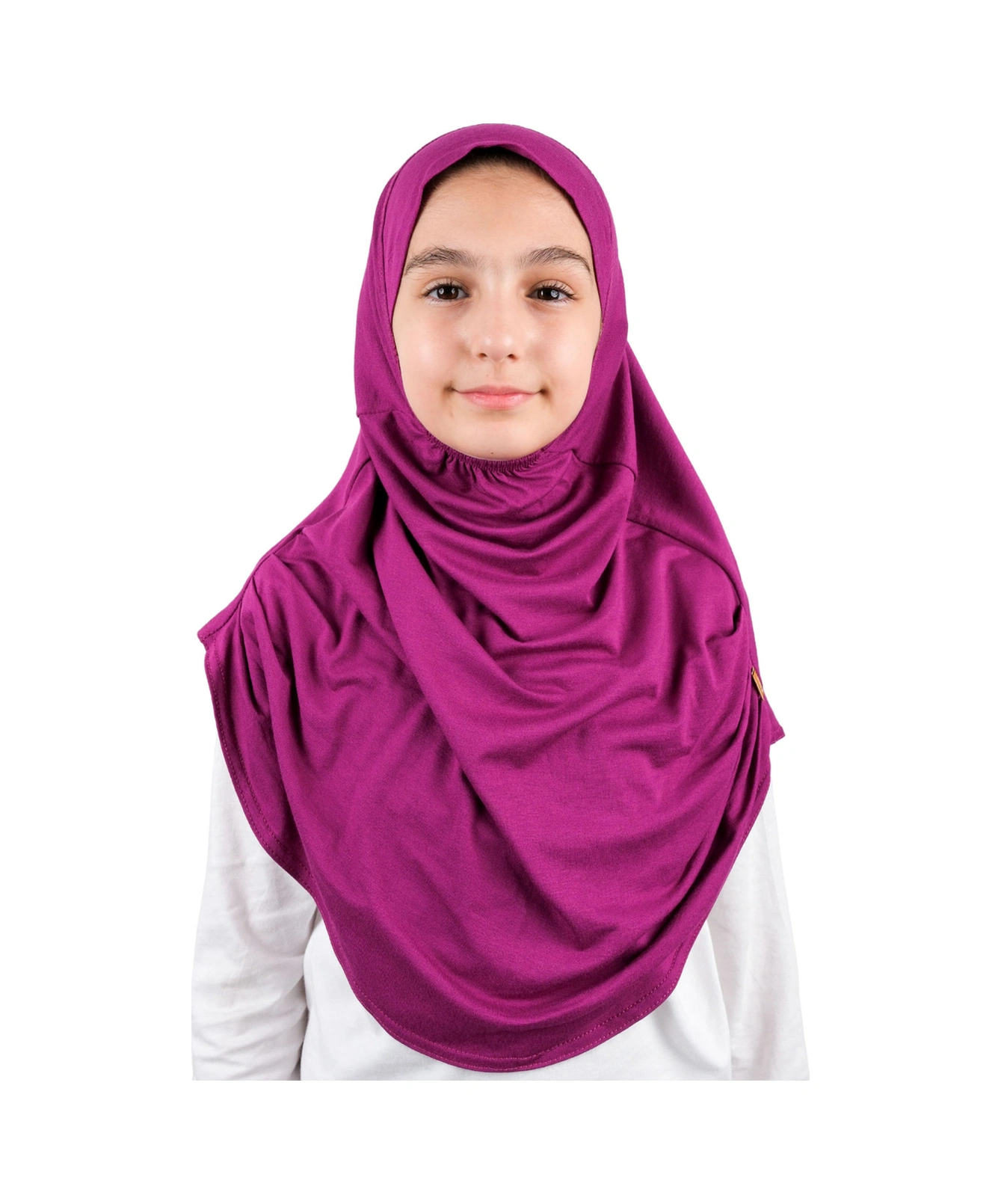Pratik Hazır Geçmeli Çocuk Şal Fuşya Fuşya