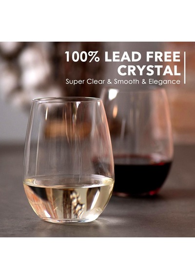 Tr Sapsız Şarap Kadehi 6'li Set, El Üflemeli Premium Kristal Kırmızı Şarap Veya Beyaz Şarap Kadehi 18 Oz - Zanaa Diğer