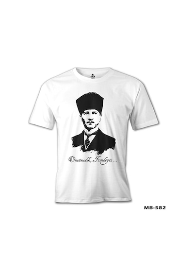 Atatürk - Unutmadık! Beyaz Erkek Tshirt