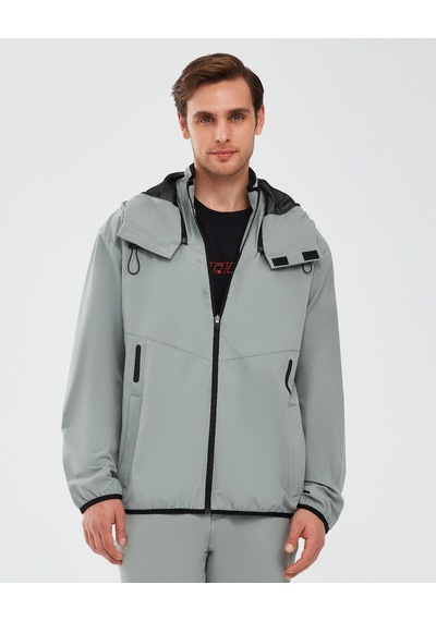 Skechers Micro Collection M Hooded Jacket Erkek Gri Ceket S241042-035 Gri